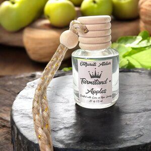 Farmstand Apple Hanging Glass Car Oil Diffuser Freshener 8ml